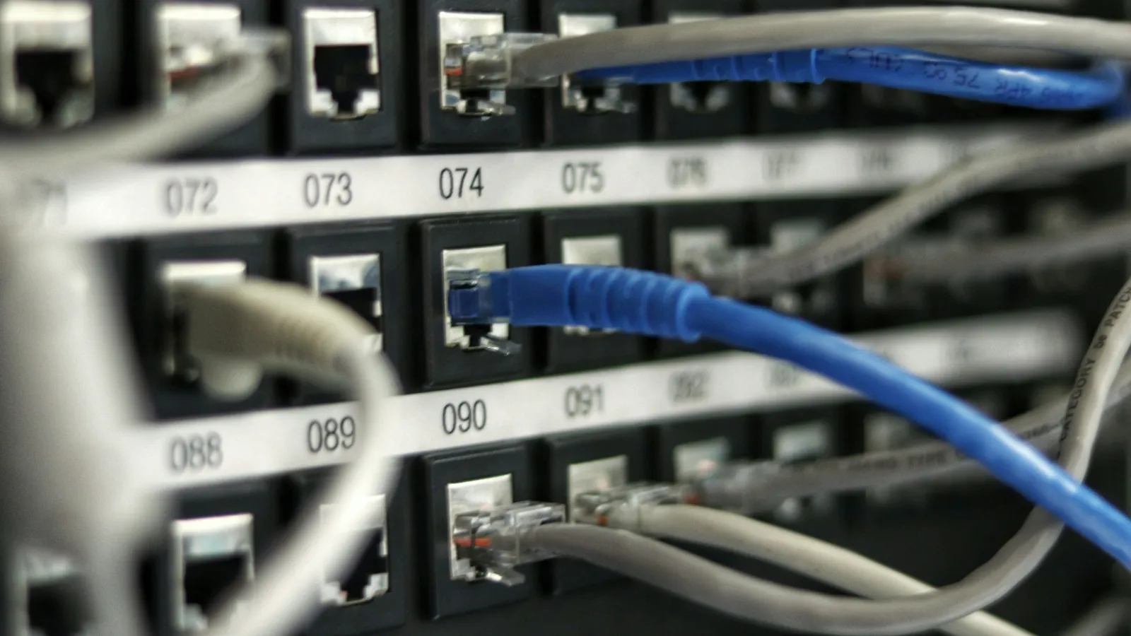 Orderly network cables in a patch panel