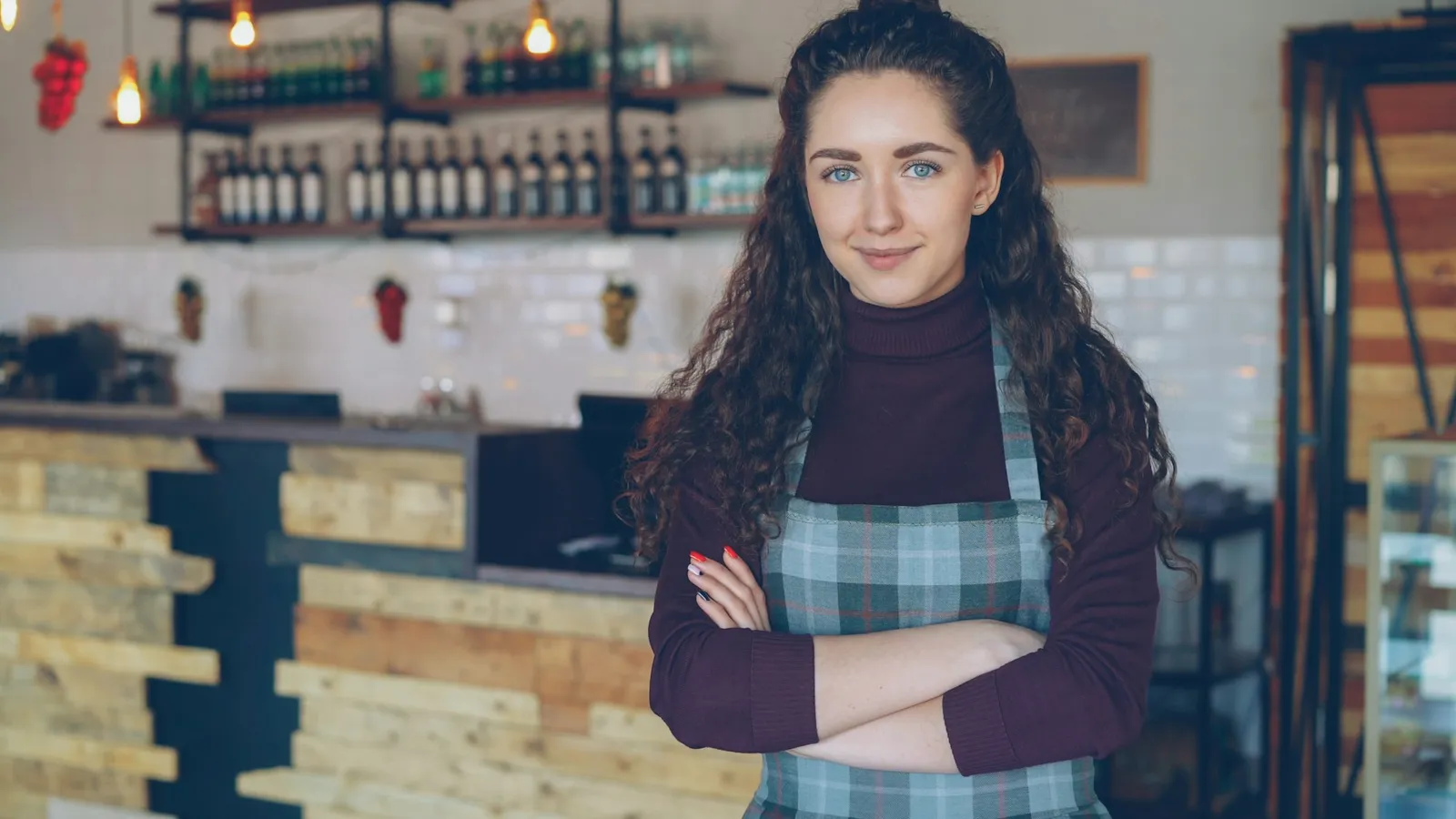 A business owner in a café